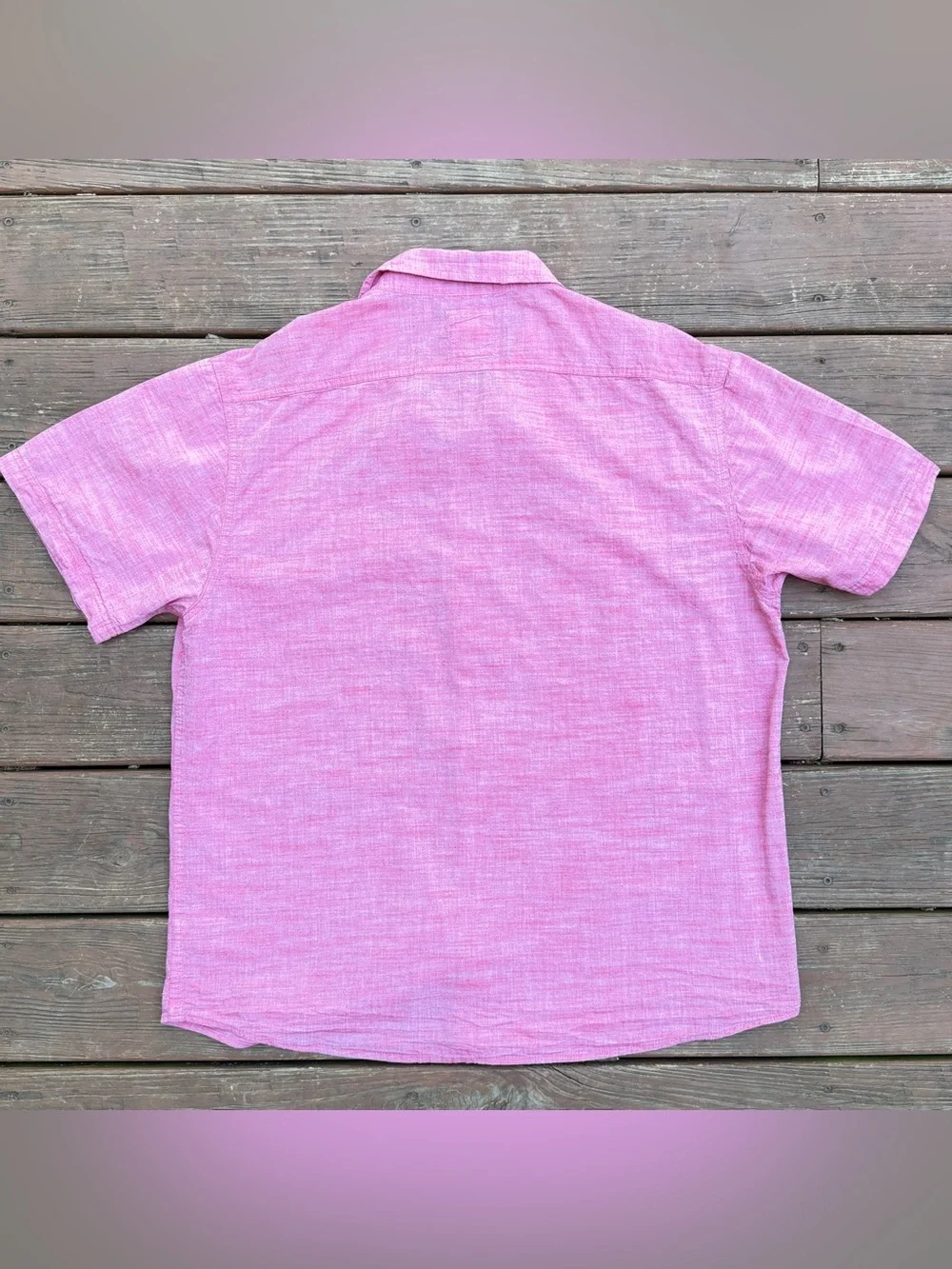 Levi's Short Sleeve Button Up 100% Cotton Sz XXL #3LDSW055 Blush Chambray